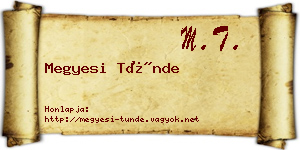 Megyesi Tünde névjegykártya
