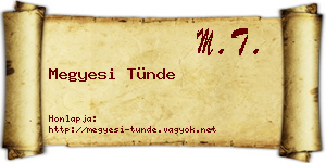Megyesi Tünde névjegykártya